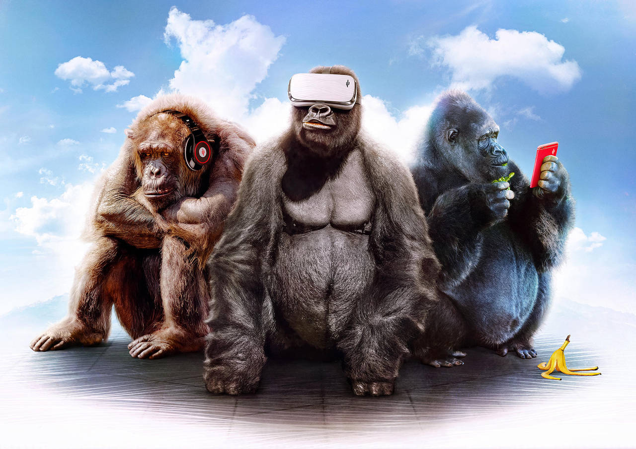 Three Wise Monkeys - Hear, See, Speek by visio-art