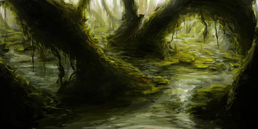 SPEEDPAINT - Swamp by tgw-Raptor