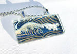 Japanese wave glass pendant 2 by inchworm