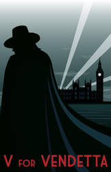 Art Deco: V for Vendetta by privatechino