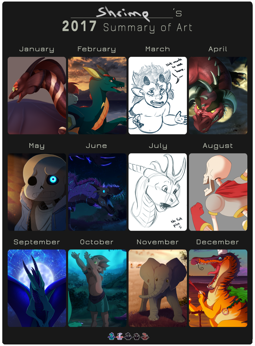 2018 Summary of Art by SeaSaltShrimp on DeviantArt