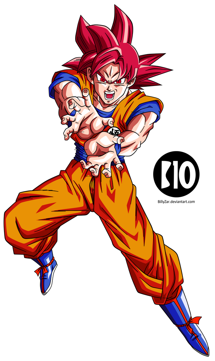 Goku SSJ Dios DBS Dokkan Battle Render by BillyZar