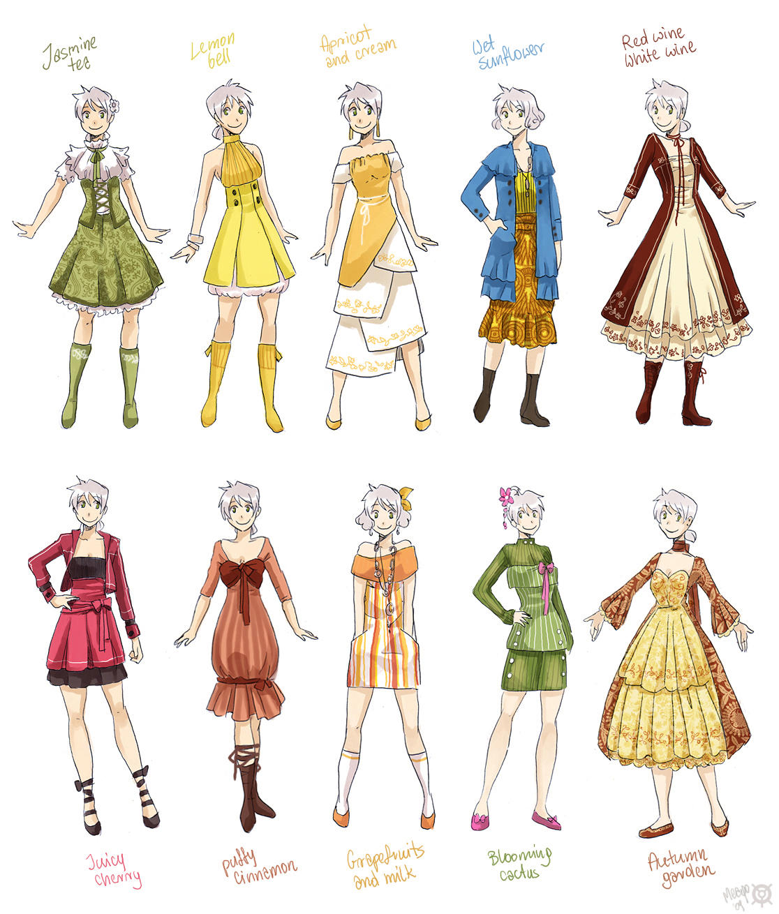 Various female clothes 2 by meago