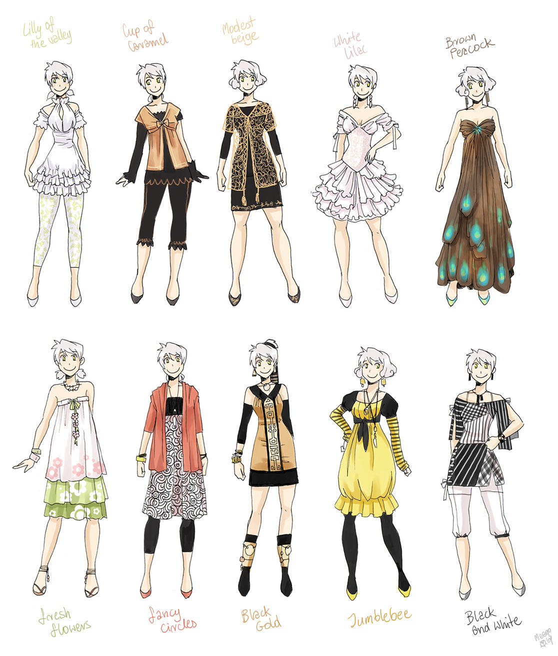 Various female clothes 5 by meago