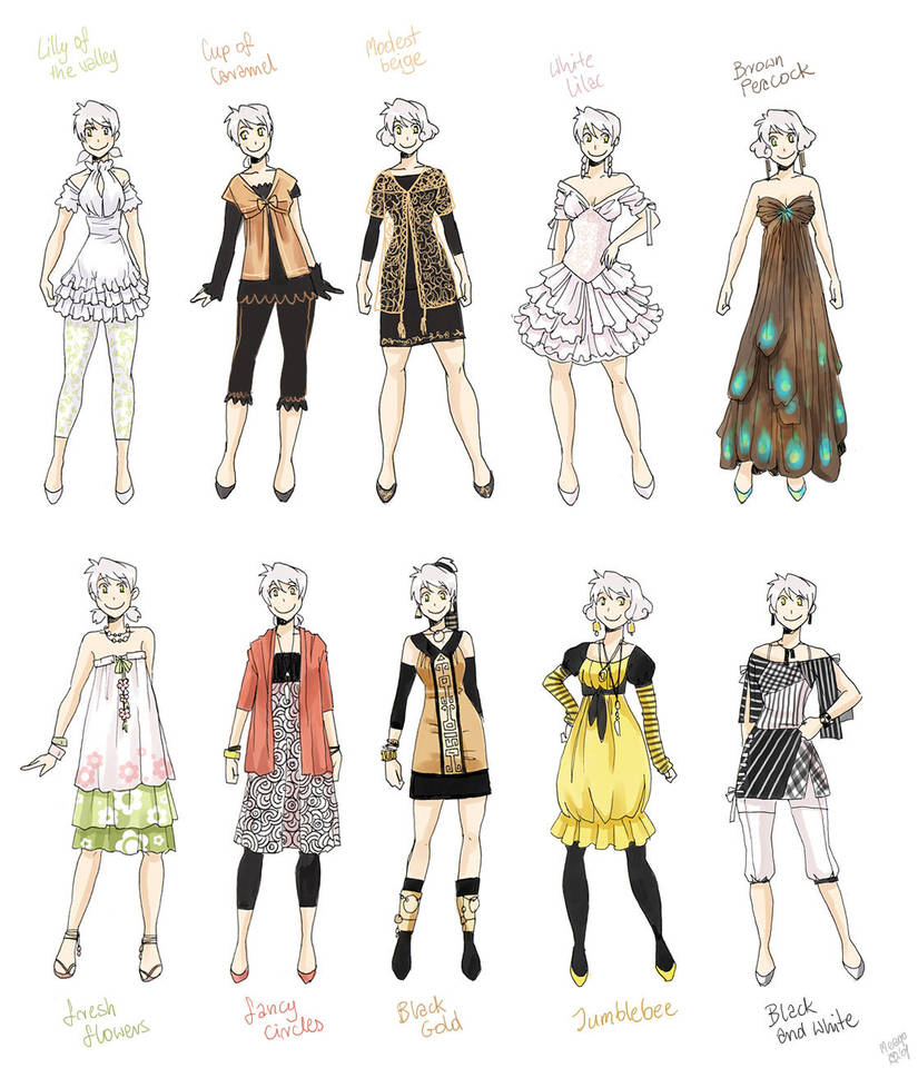 Various female clothes 5 by meago