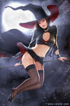 Halloween - Witch flying by rafater