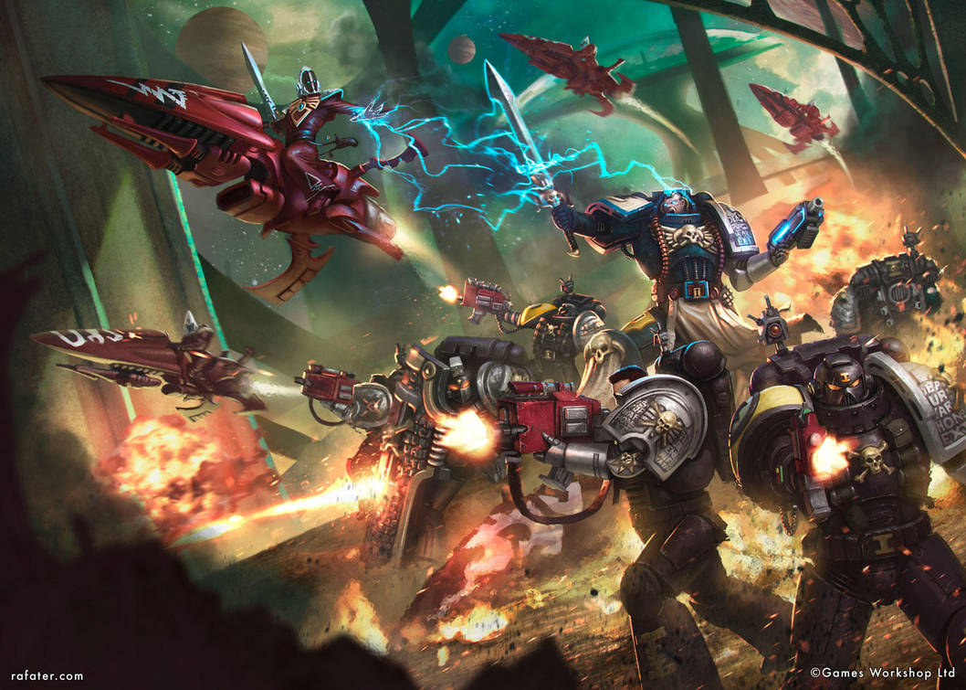 Deathwatch vs Saim-Hann Eldar by Rafater by rafater