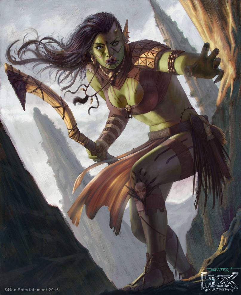 HEX - Orc female Rogue by rafater by rafater