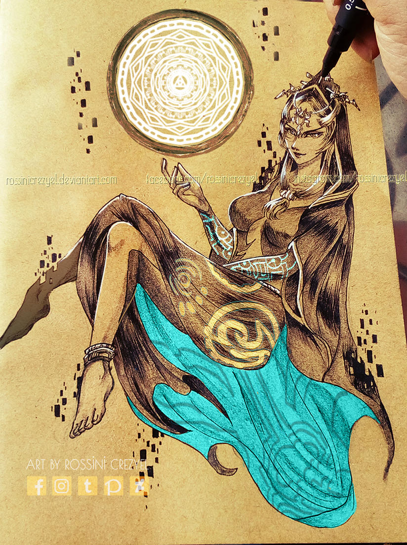 Linktober Day 2 - Species/Race - Twili Midna by RossiniCrezyel