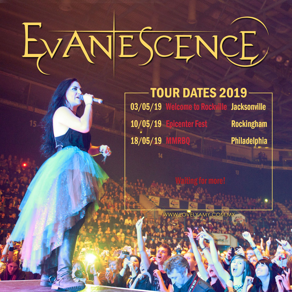 Evanescence Tour Dates 2019.