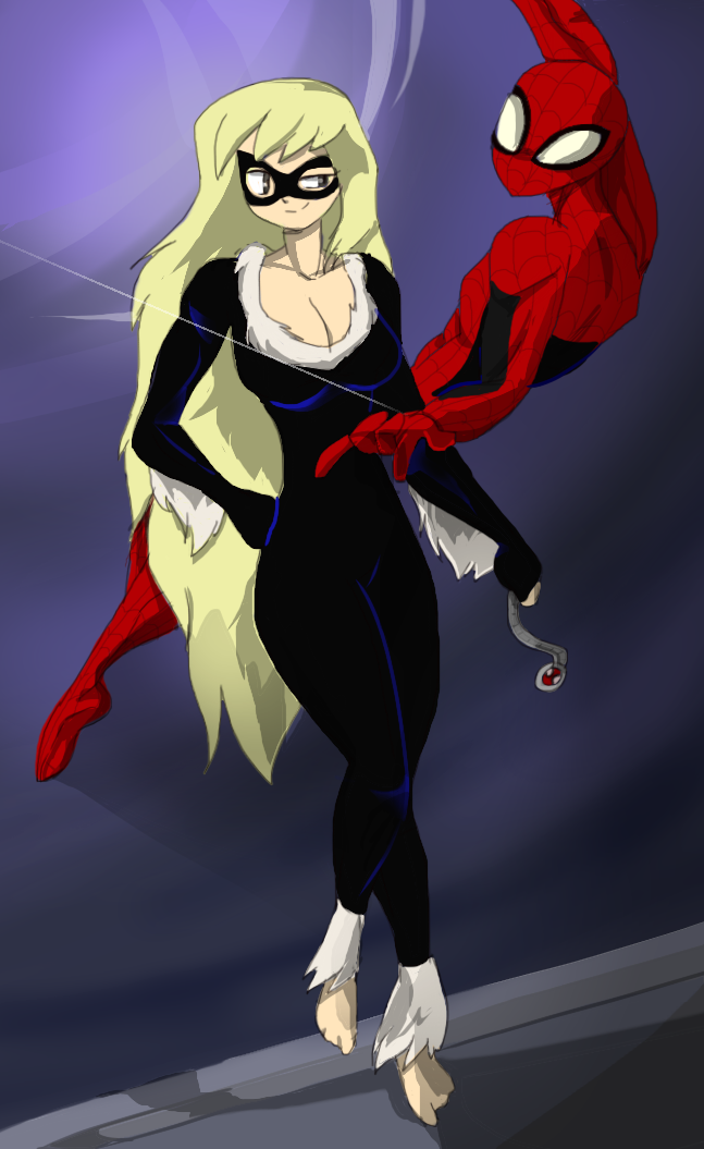 Spider-man and Black Cat by JulieDraw2046 on DeviantArt