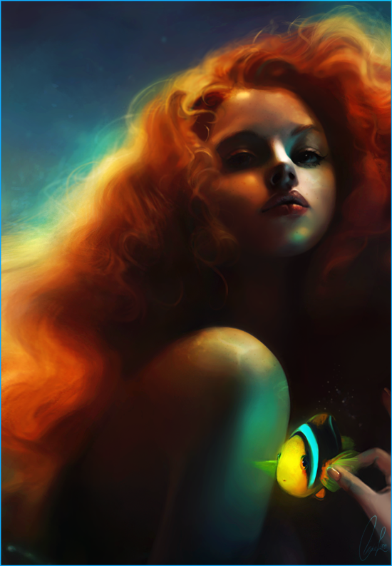 Ariel and Flounder by meirou