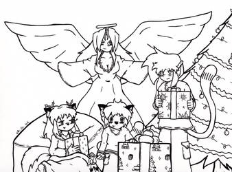 Christmas 2015- lineart by Catboy-Trades
