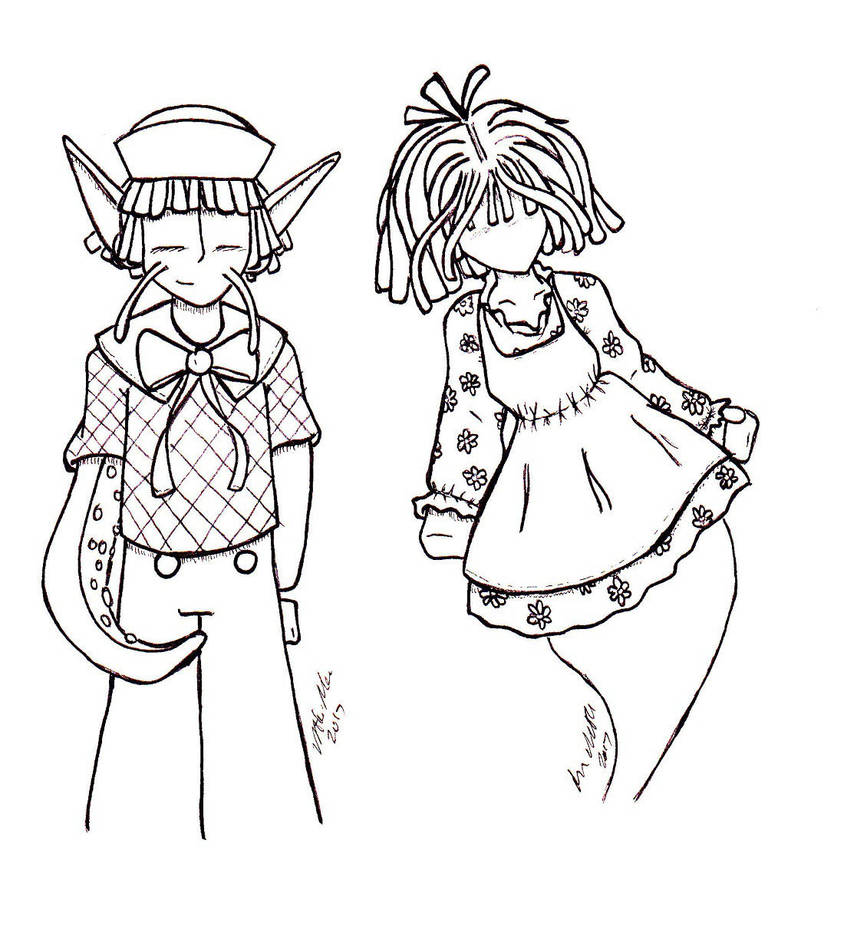 Raggit Ann and Andy -Lineart by Catboy-Trades