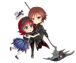 -- Chibi couple Commission for Darkehlicious 02 -- by Kurama-chan