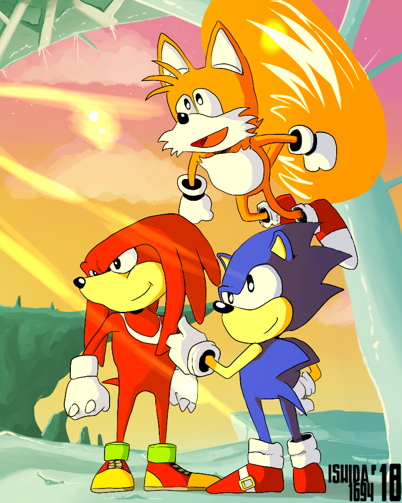 Sonic vs Knuckles by Ishida1694 on DeviantArt