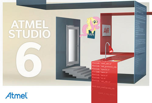 Atmel Studio 6 Fluttershy custom Splash Screen by Marcsello