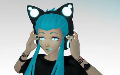 Axent Headphones for MMD by DesertDraggon