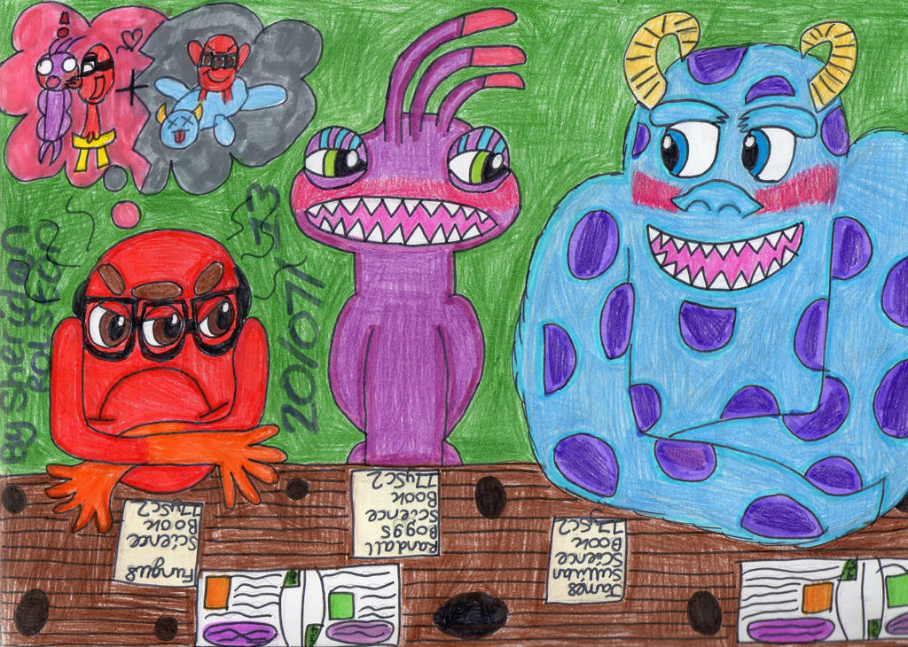 Steamin' Love and Jealousy- FungusXRandallXSulley by badberry123