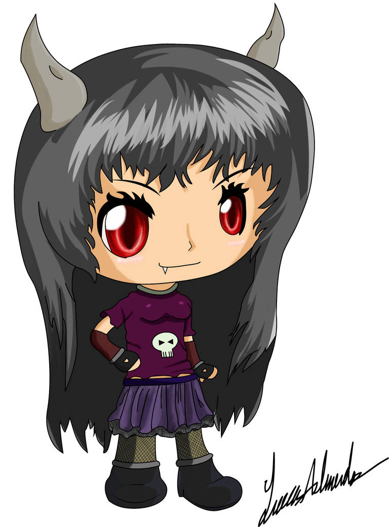 Demon Girl Chibi Full Color By Mutano422 On Deviantart