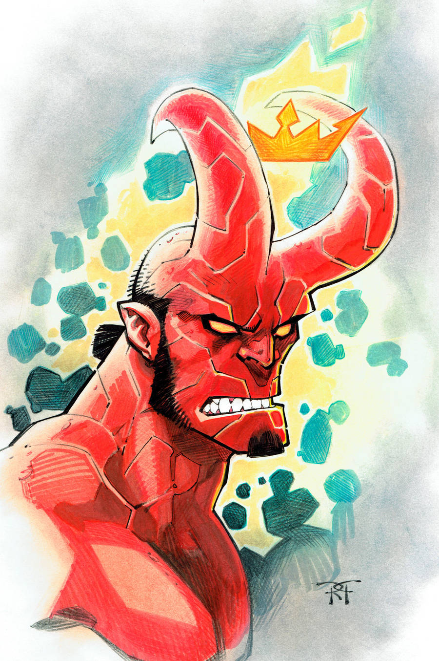 HellBoy headshot by RandyGreen