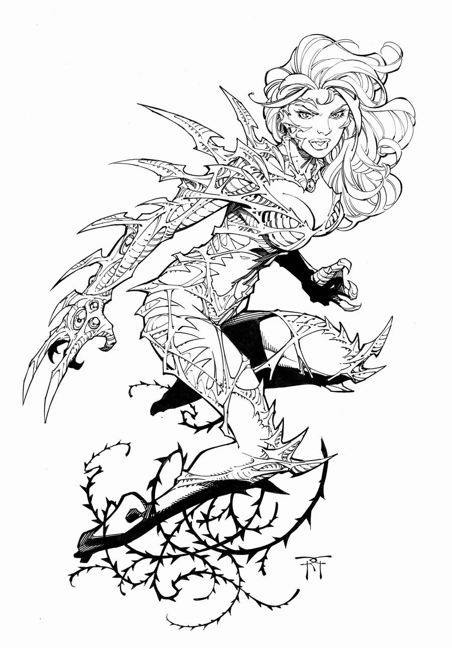 Witchblade Commish for Christmas by RandyGreen