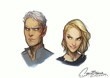 Aelin and Rowan by Charlie-Bowater