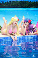 Panty and Stocking bikini version - In Summer by adami-langley