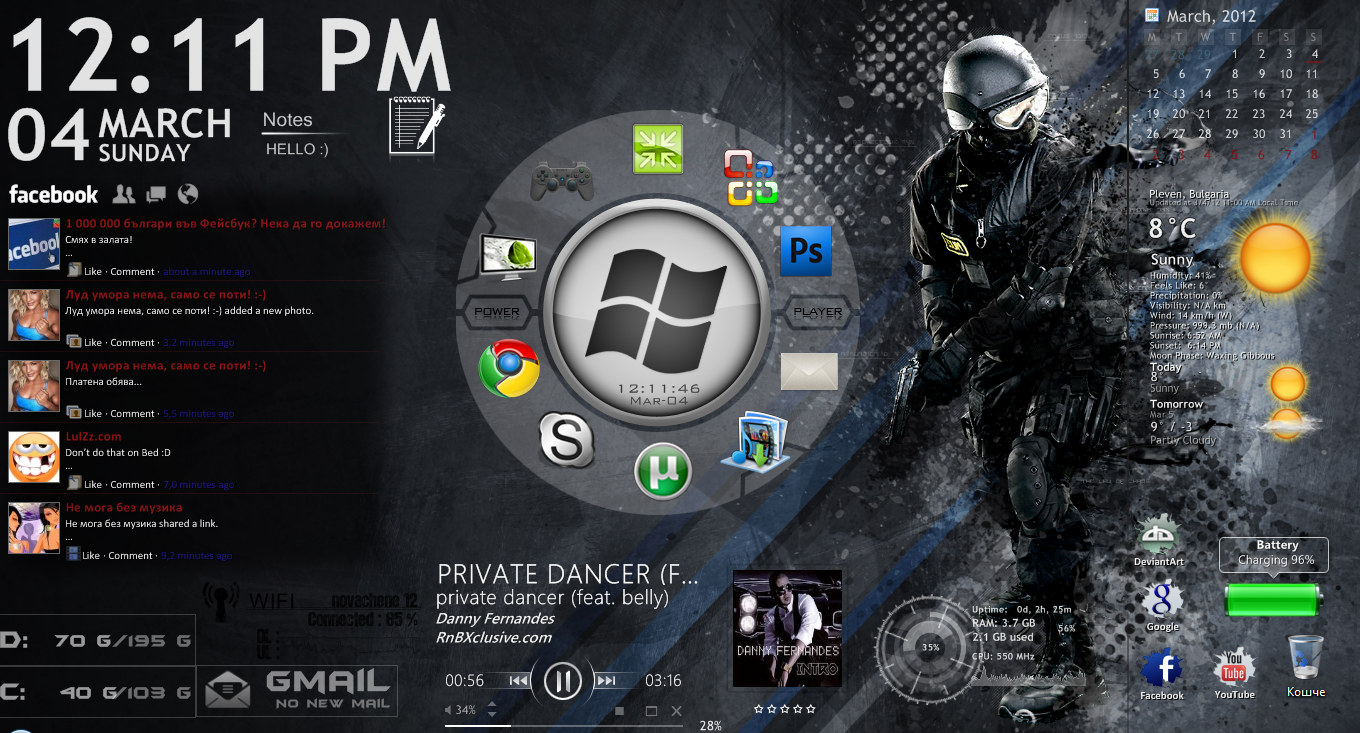 My Next Rainmeter Desktop ! by eight-wonder