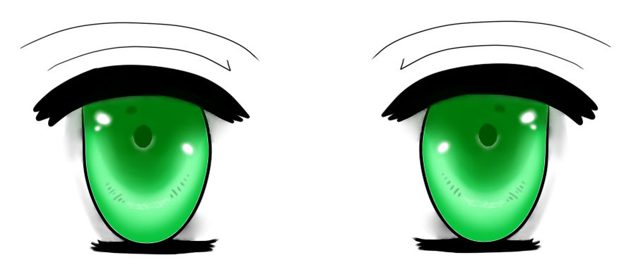 Green Anime Eyes By Princesspyrefly On Deviantart