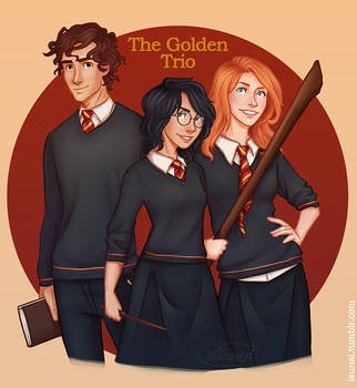 The golden Trio genderbend by Isuani