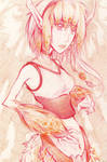 Red lady - Sketch commission example A by lirale