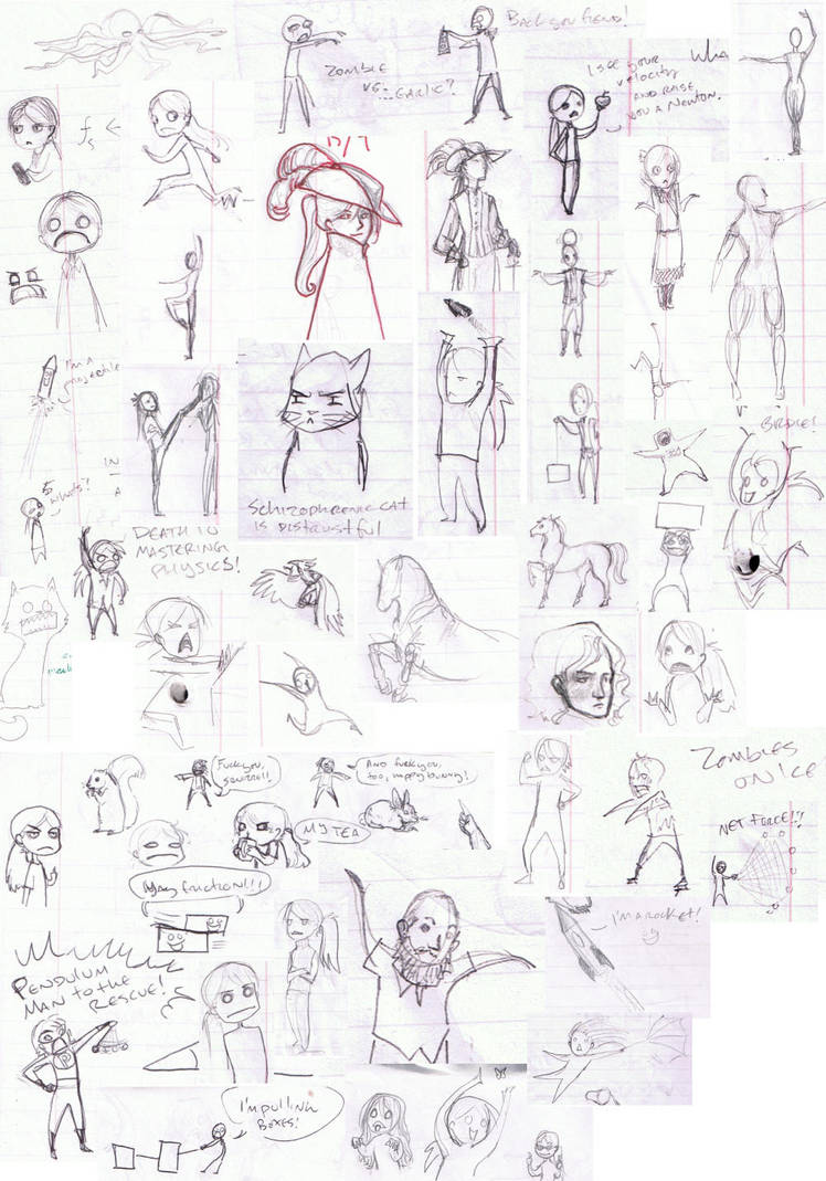 Deranged Doodles from Physics by Goshawk