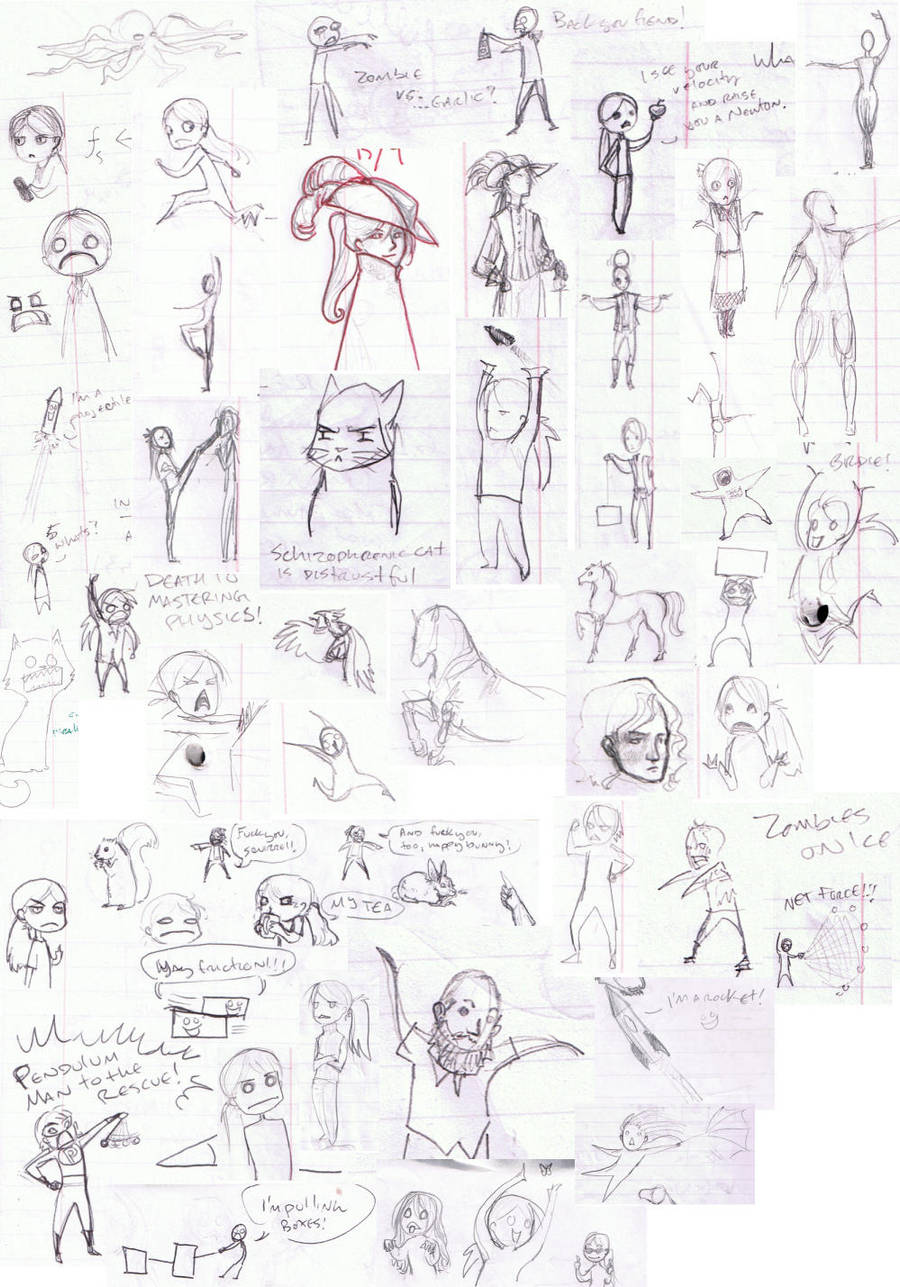 Deranged Doodles from Physics by Goshawk