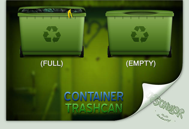 Container Recycle Bin Icon by Schulerr