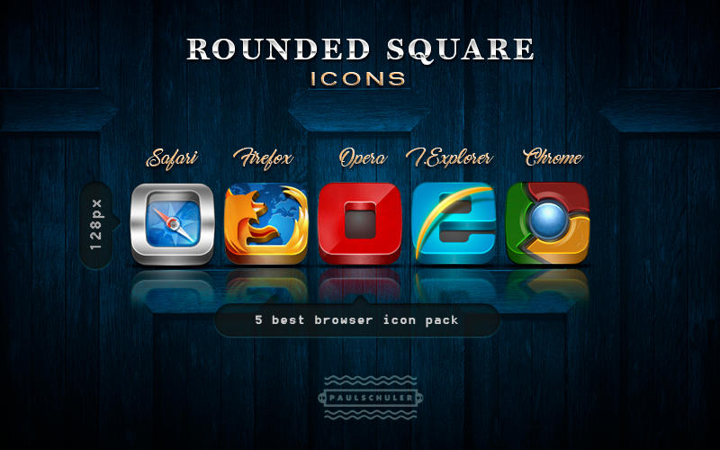 Rounded Square icons by Schulerr