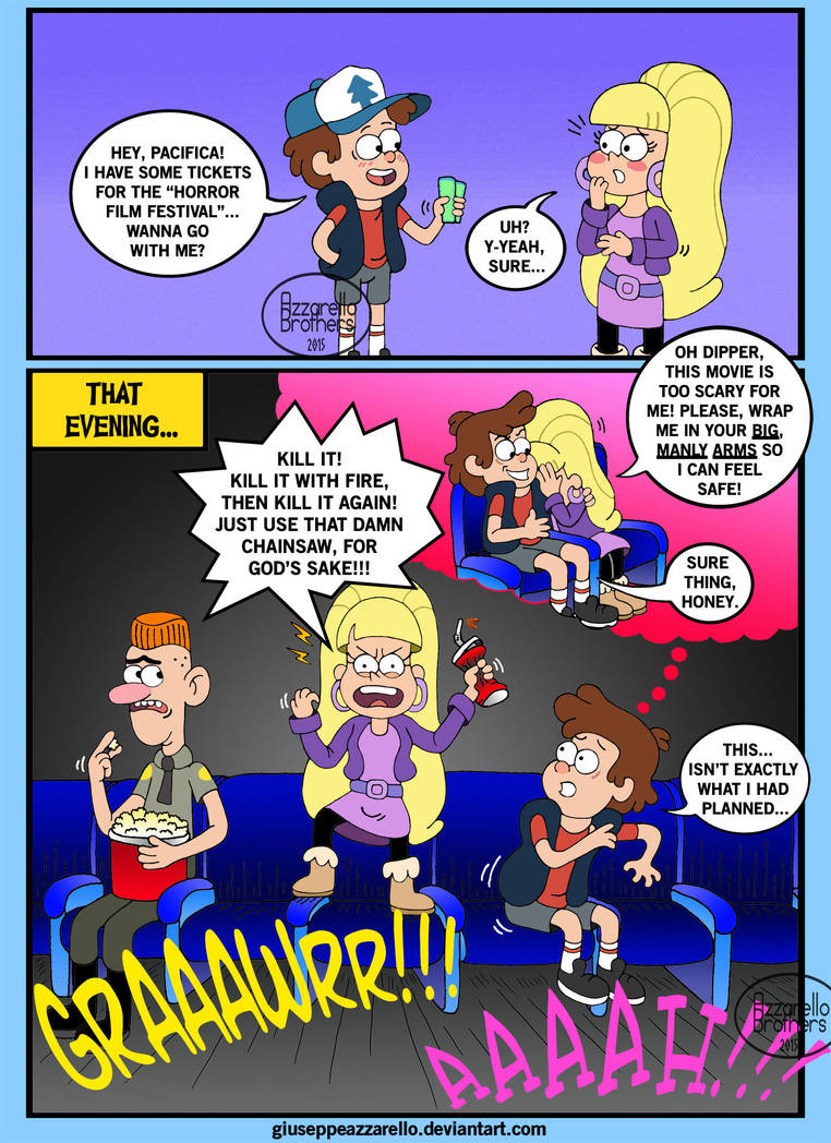 GRAVITY FALLS COMIC Horror Date with Pacifica by GiuseppeAzzarello on