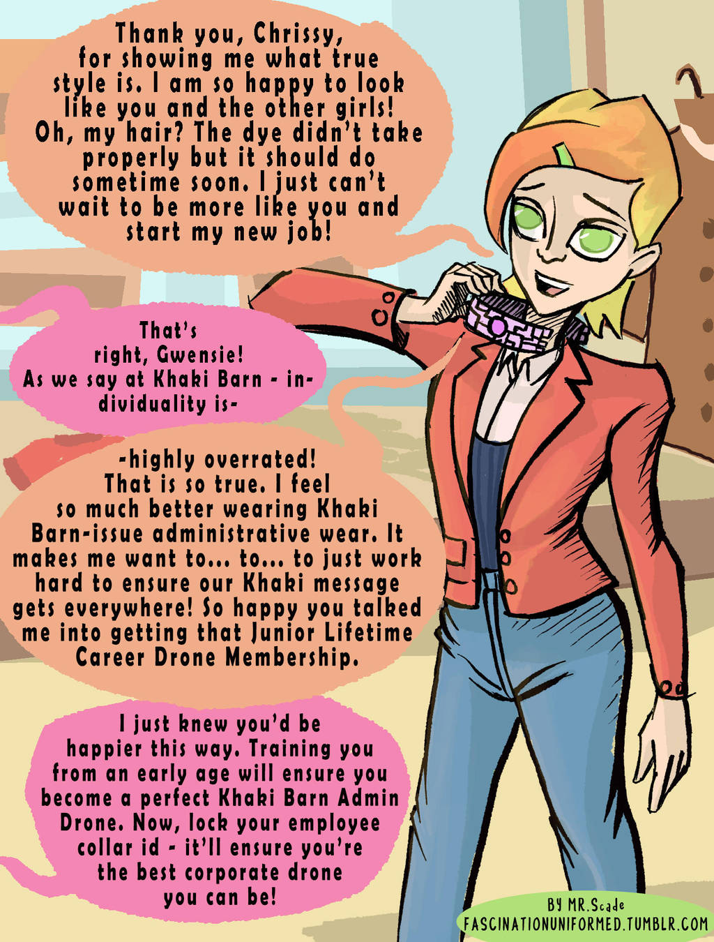 Gwen Tennyson, Khaki Barn Corporate Drone by IanCookeTapia