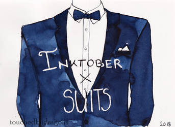 Inktober 2018 front page by TouchedbyDragons