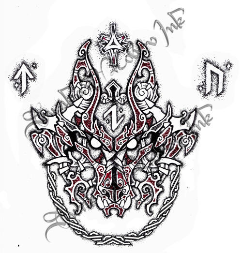 fenrir tattoo by ebonshireforest