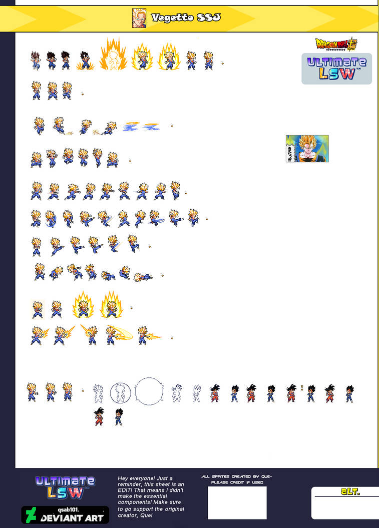 Vegetto SSJ ULSW sprite sheet by MiguelBR2005 on DeviantArt