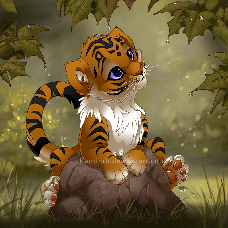 Tiger cub by Kamirah