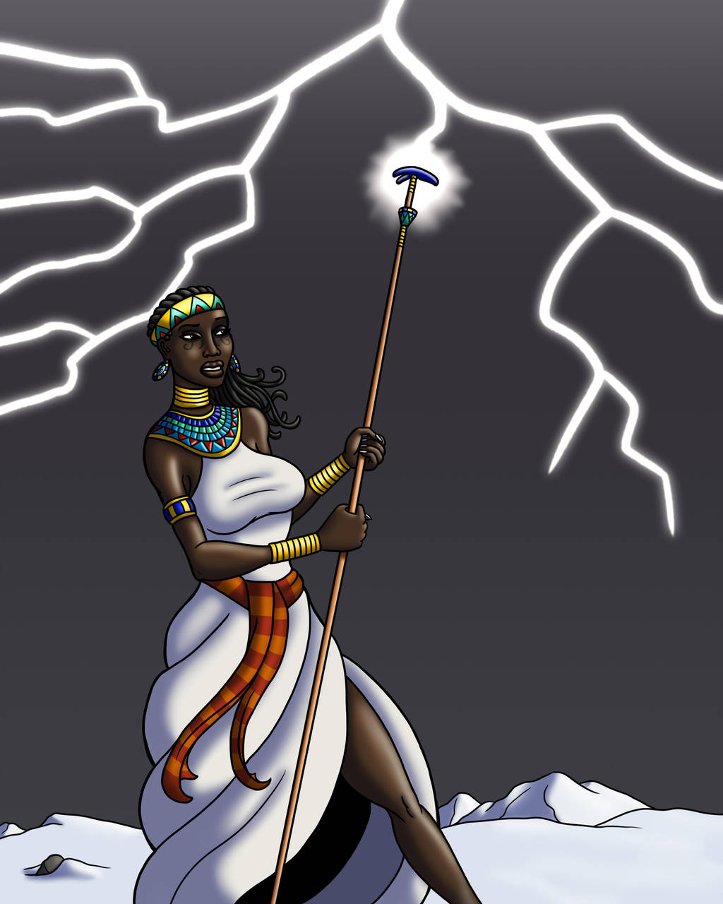 Itaweret and the White Fire of Olympus by TyrannoNinja