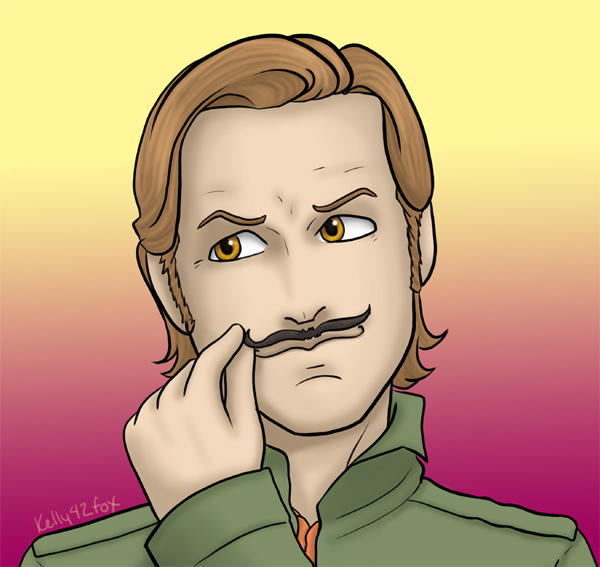 Supernatural - Gabe's Mustache by kelly42fox