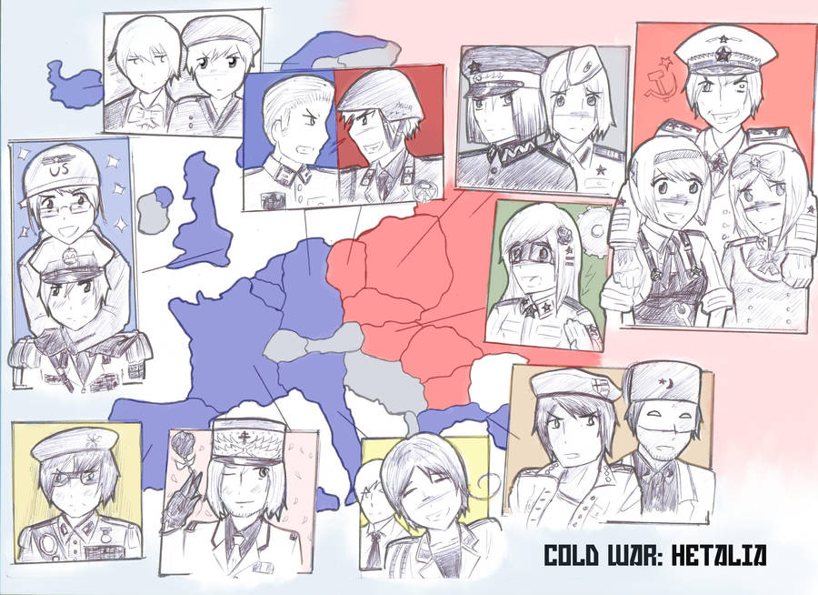Cold War Hetalia Map by camisicado