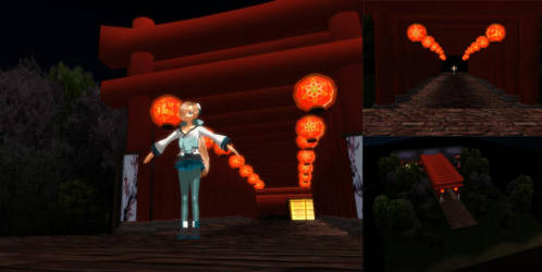 MMD Lantern Temple Stage by SachiShirakawa