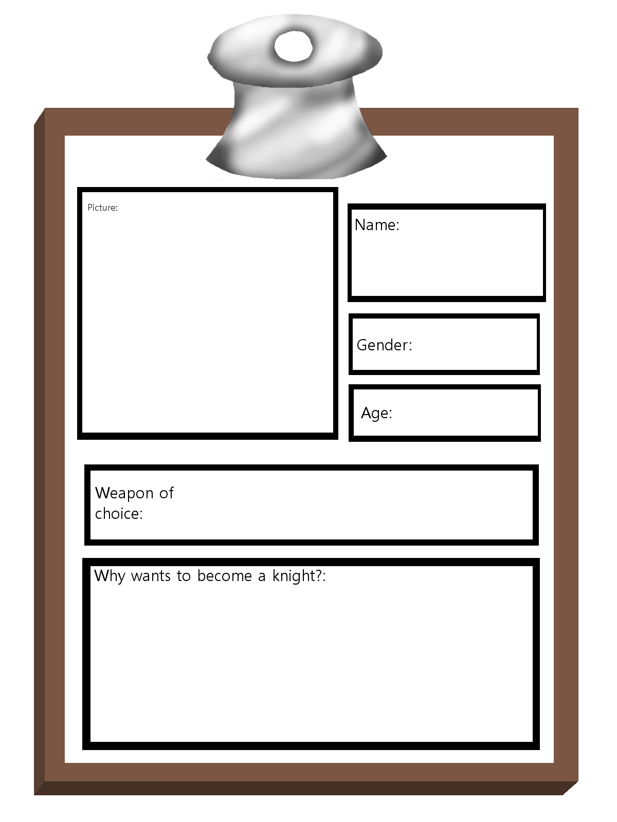 Knight School Application Sheet by DummyHeart
