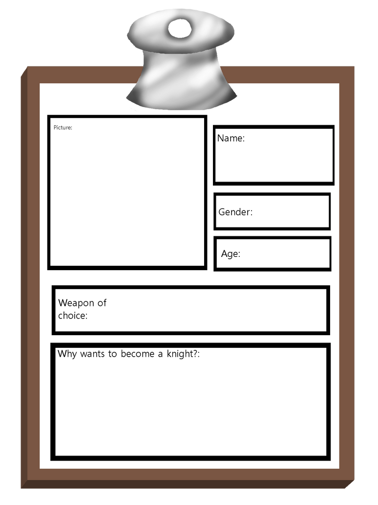 Knight School Application Sheet by DummyHeart