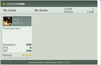 deviantCARD for Google Chrome by Fxy