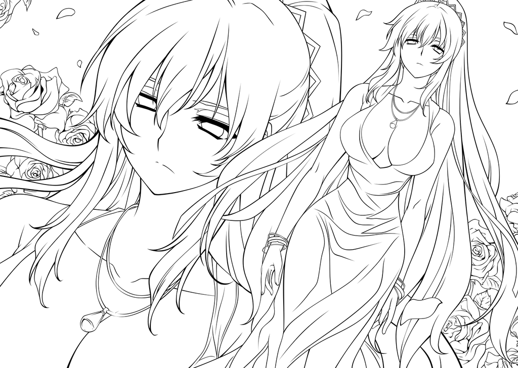 Anime Coloring Pages Transparent Freezing Cassandra crushes the Party Lineart by